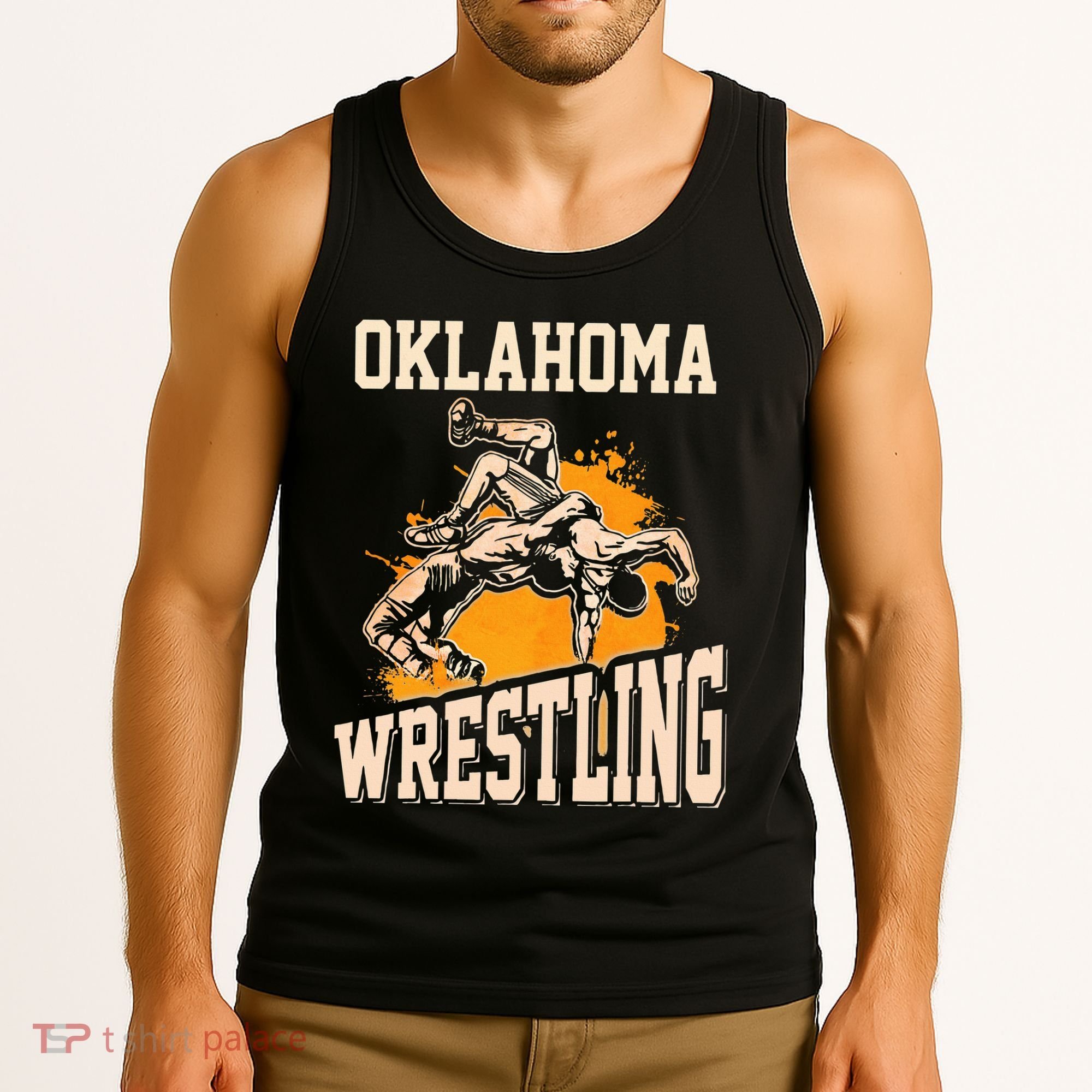 Oklahoma Wrestling Dad Mom Gift For Wrestler Son Tank Top