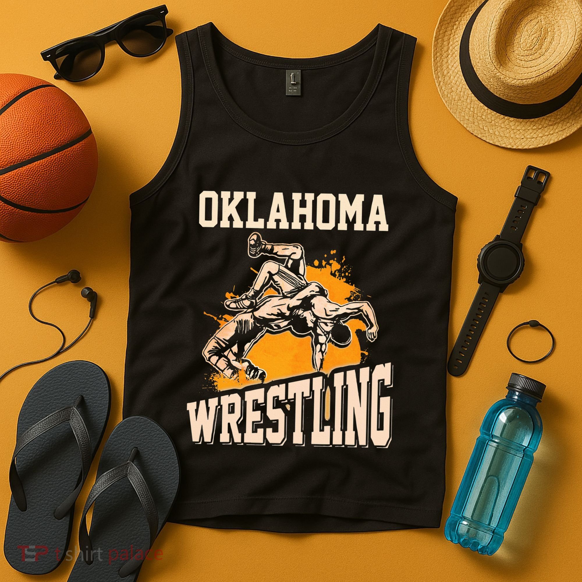 Oklahoma Wrestling Dad Mom Gift For Wrestler Son Tank Top