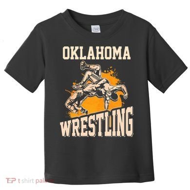 Oklahoma Wrestling Dad Mom Gift For Wrestler Son Toddler T-Shirt