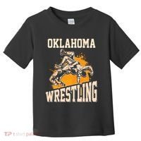 Oklahoma Wrestling Dad Mom Gift For Wrestler Son Toddler T-Shirt thumb 0