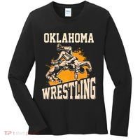 Oklahoma Wrestling Dad Mom Gift For Wrestler Son Women's Long Sleeve Shirt thumb 0