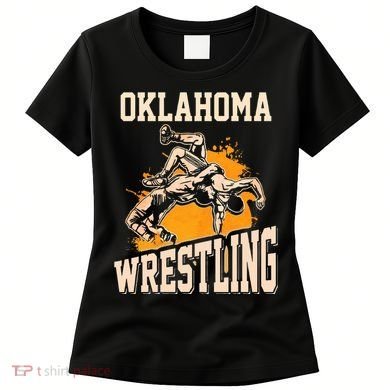 Oklahoma Wrestling Dad Mom Gift For Wrestler Son Women's T-Shirt