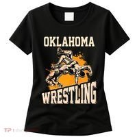 Oklahoma Wrestling Dad Mom Gift For Wrestler Son Women's T-Shirt thumb 0