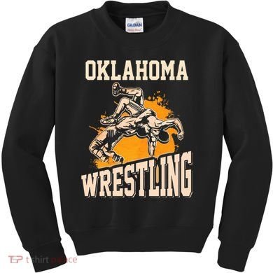 Oklahoma Wrestling Dad Mom Gift For Wrestler Son Kids Sweatshirt