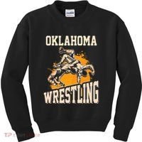 Oklahoma Wrestling Dad Mom Gift For Wrestler Son Kids Sweatshirt thumb 0
