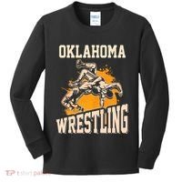 Oklahoma Wrestling Dad Mom Gift For Wrestler Son Kids Long Sleeve Shirt thumb 0