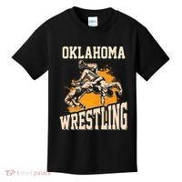 Oklahoma Wrestling Dad Mom Gift For Wrestler Son Kids T-Shirt thumb 0