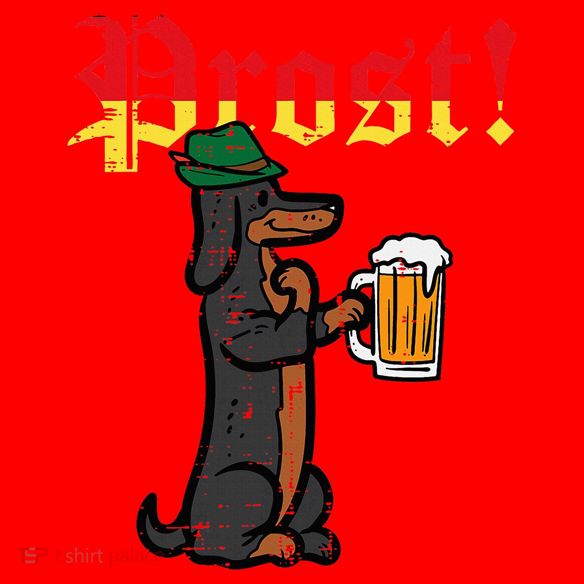 Oktoberfest Wiener Dog Prost German Costume Santa Hat