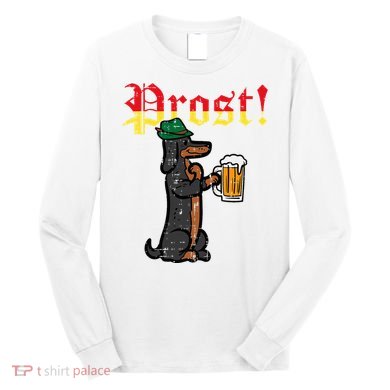 Oktoberfest Wiener Dog Prost German Costume Long Sleeve Shirt