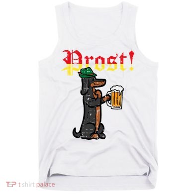 Oktoberfest Wiener Dog Prost German Costume Tank Top