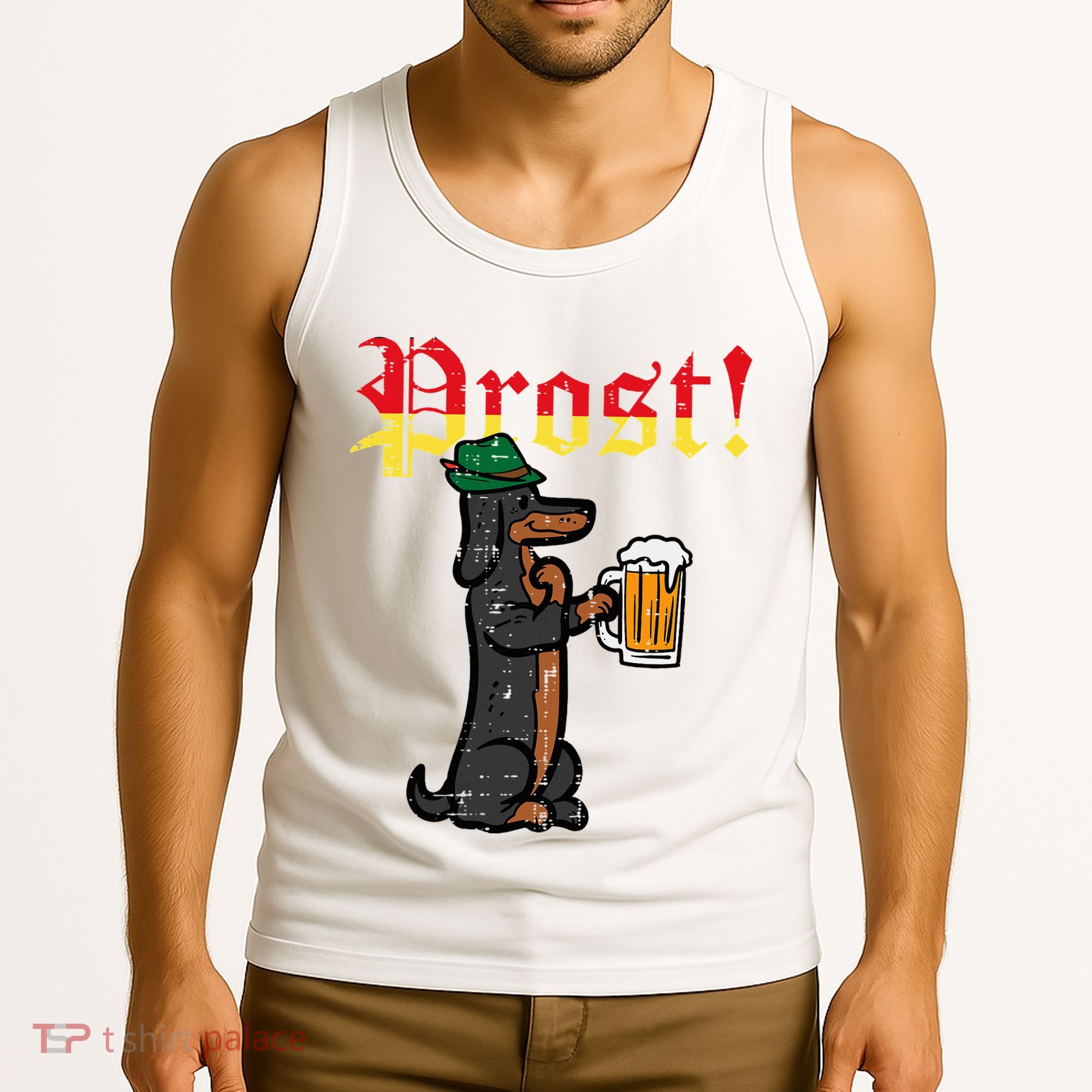 Oktoberfest Wiener Dog Prost German Costume Tank Top