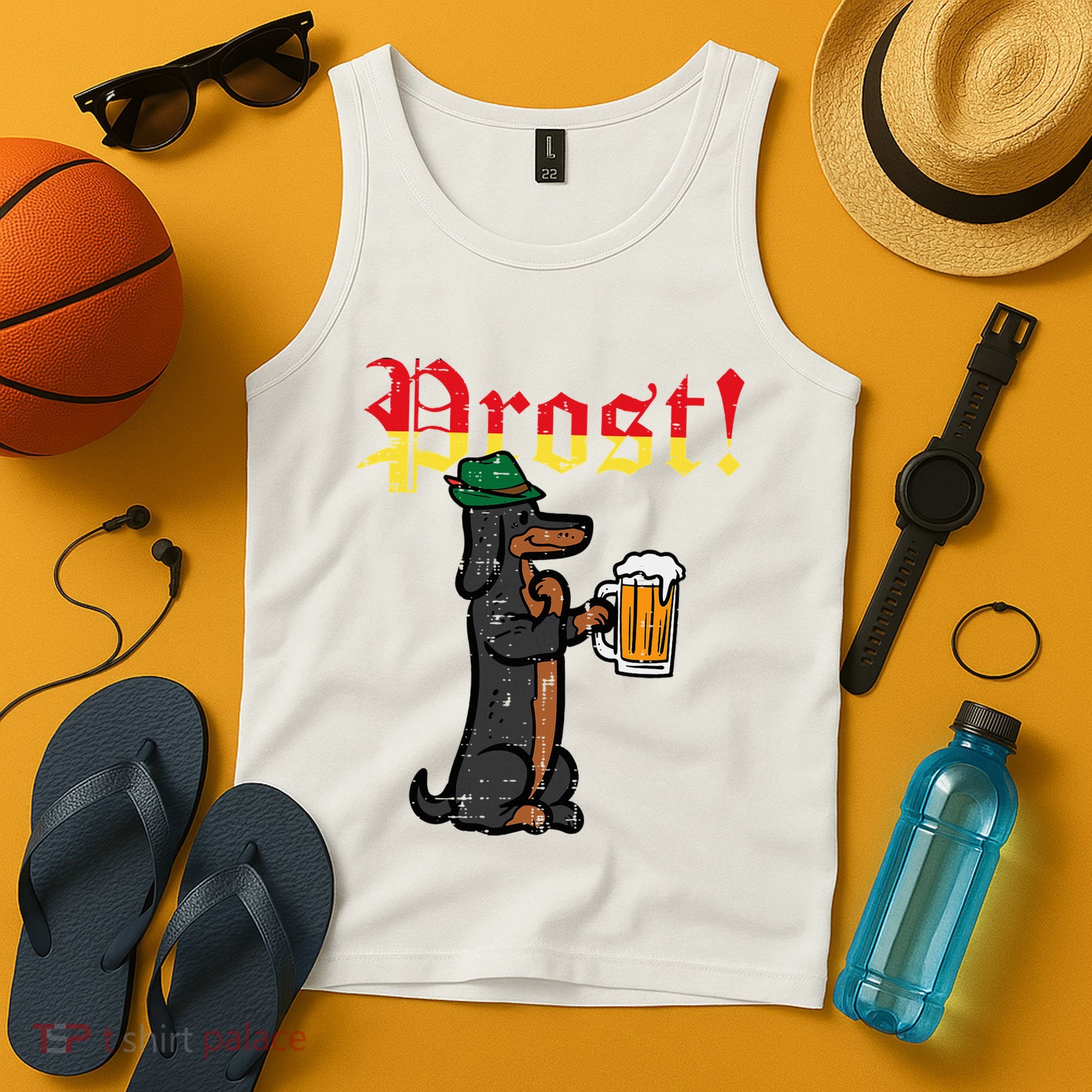 Oktoberfest Wiener Dog Prost German Costume Tank Top