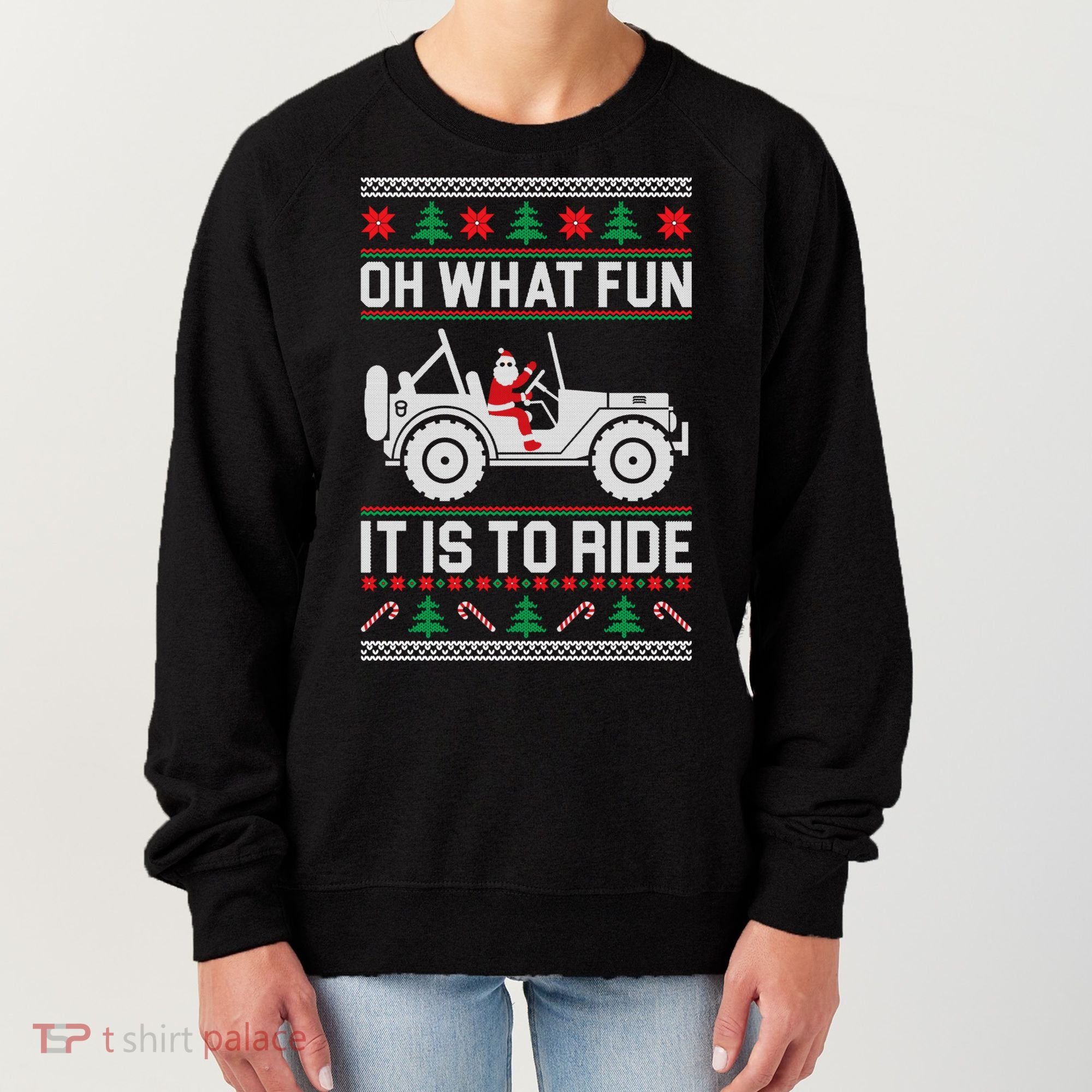 Oh What Fun 4x4 Offroad Suv Ugly Christmas Sweater Women's Sweatshirt