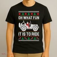 Oh What Fun 4x4 Offroad Suv Ugly Christmas Sweater T-Shirt thumb 3