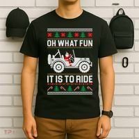Oh What Fun 4x4 Offroad Suv Ugly Christmas Sweater T-Shirt thumb 6