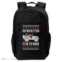 Oh What Fun 4x4 Offroad Suv Ugly Christmas Sweater Backpack thumb 0