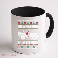 Oh What Fun 4x4 Offroad Suv Ugly Christmas Sweater Coffee Mug thumb 1