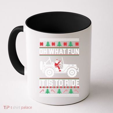 Oh What Fun 4x4 Offroad Suv Ugly Christmas Sweater Coffee Mug