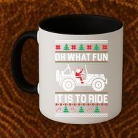 Oh What Fun 4x4 Offroad Suv Ugly Christmas Sweater Coffee Mug thumb 2