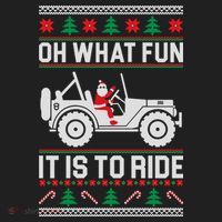 Oh What Fun 4x4 Offroad Suv Ugly Christmas Sweater Beanie thumb 2