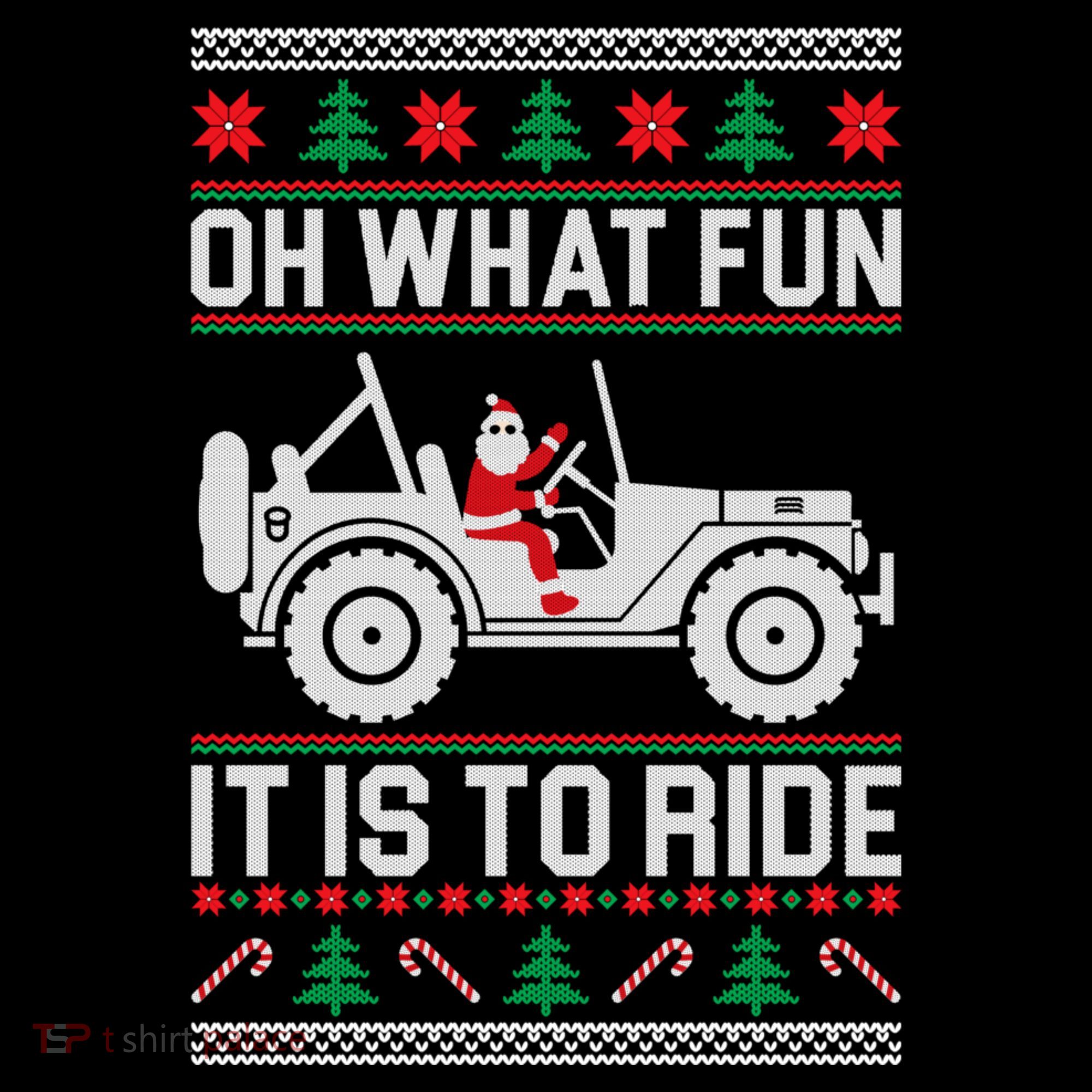 Oh What Fun 4x4 Offroad Suv Ugly Christmas Sweater Women's Hoodie