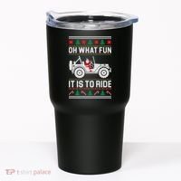 Oh What Fun 4x4 Offroad Suv Ugly Christmas Sweater Tumbler thumb 0