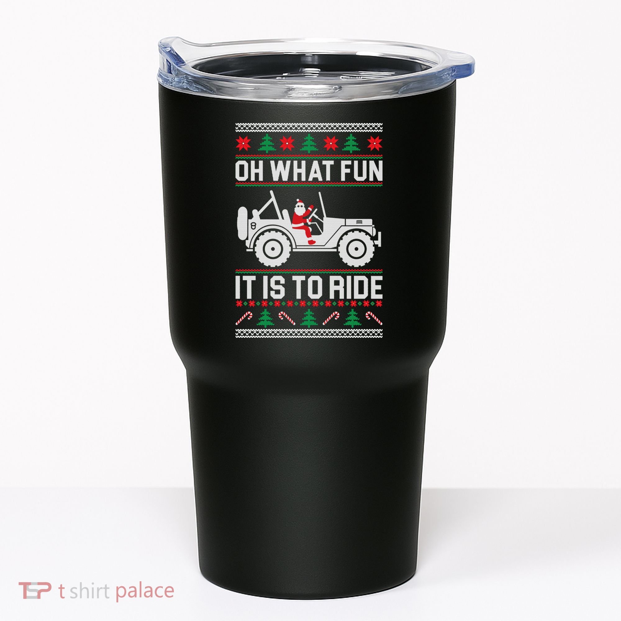 Oh What Fun 4x4 Offroad Suv Ugly Christmas Sweater Tumbler