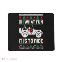Oh What Fun 4x4 Offroad Suv Ugly Christmas Sweater Mousepad thumb 0