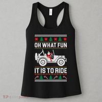 Oh What Fun 4x4 Offroad Suv Ugly Christmas Sweater Women's Tank Top thumb 3
