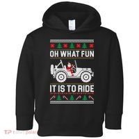 Oh What Fun 4x4 Offroad Suv Ugly Christmas Sweater Toddler Hoodie thumb 0