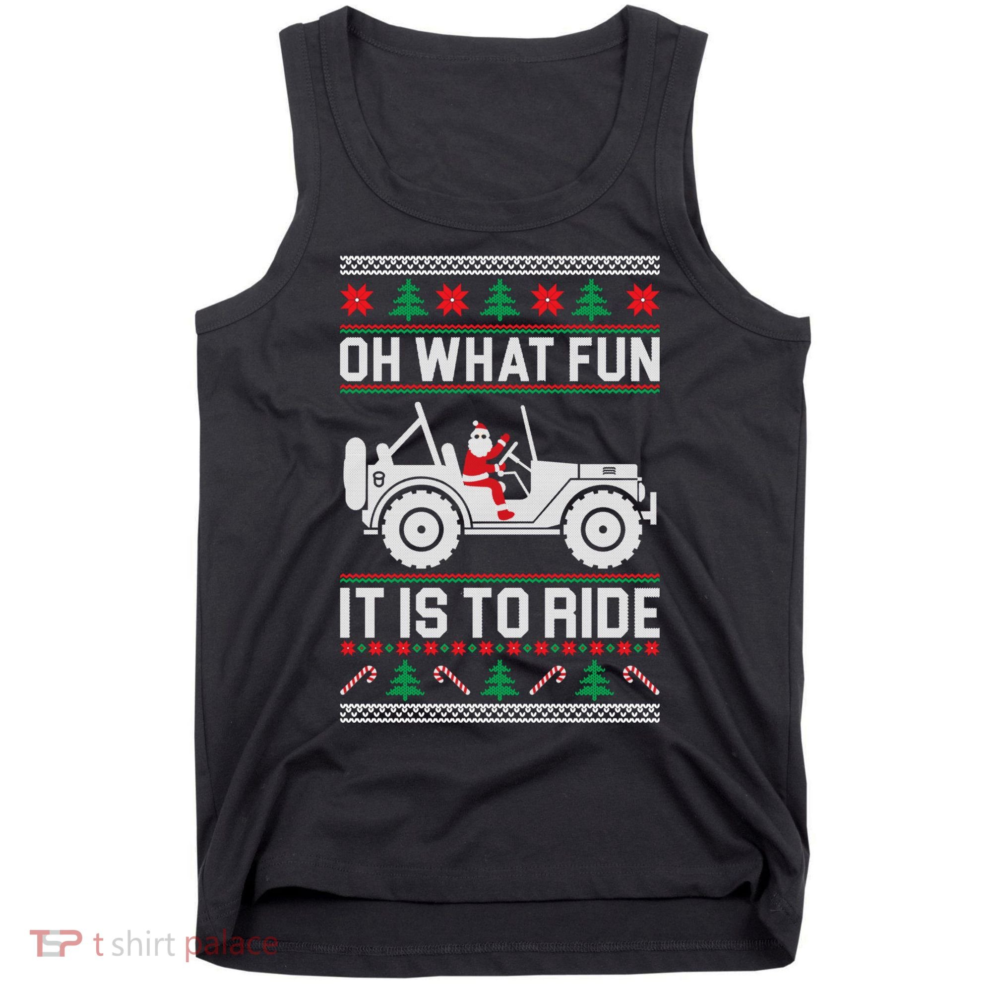 Oh What Fun 4x4 Offroad Suv Ugly Christmas Sweater Tank Top