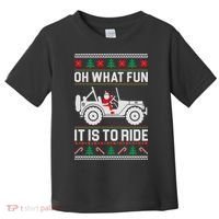 Oh What Fun 4x4 Offroad Suv Ugly Christmas Sweater Toddler T-Shirt thumb 0