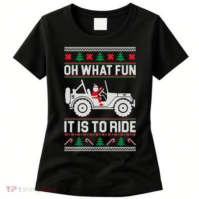 Oh What Fun 4x4 Offroad Suv Ugly Christmas Sweater Women's T-Shirt