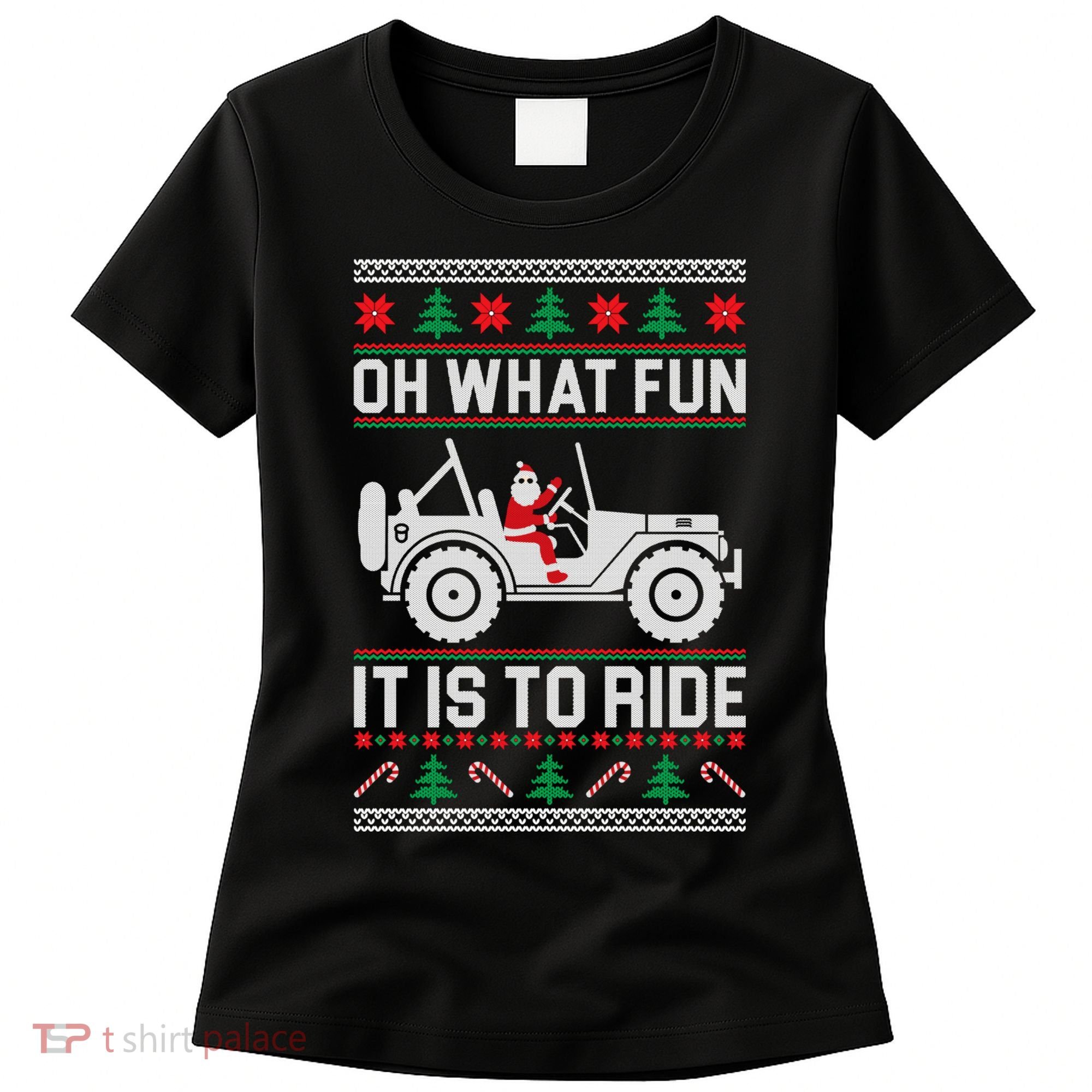 Oh What Fun 4x4 Offroad Suv Ugly Christmas Sweater Women's T-Shirt