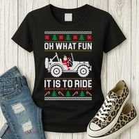 Oh What Fun 4x4 Offroad Suv Ugly Christmas Sweater Women's T-Shirt thumb 3