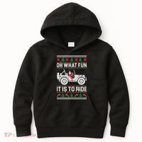 Oh What Fun 4x4 Offroad Suv Ugly Christmas Sweater Kids Hoodie thumb 0