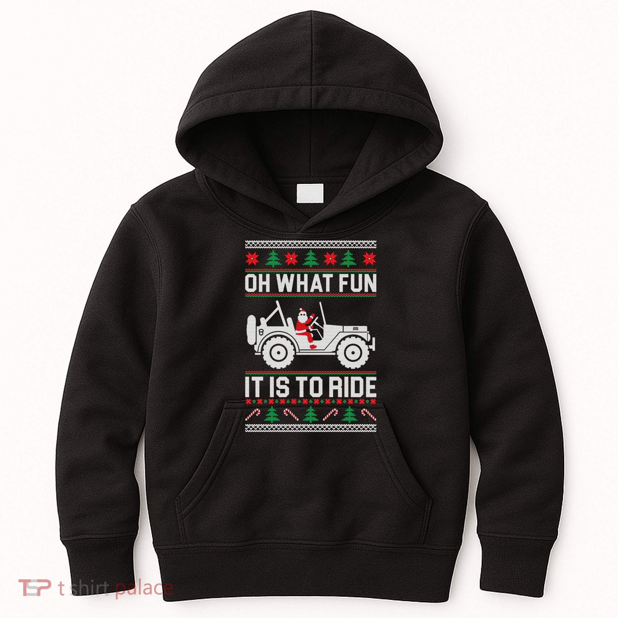 Oh What Fun 4x4 Offroad Suv Ugly Christmas Sweater Kids Hoodie