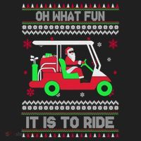 Oh What Fun It Is To Ride Golf Christmas Women's Sweatshirt thumb 2