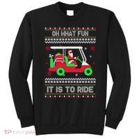 Oh What Fun It Is To Ride Golf Christmas Sweatshirt thumb 0