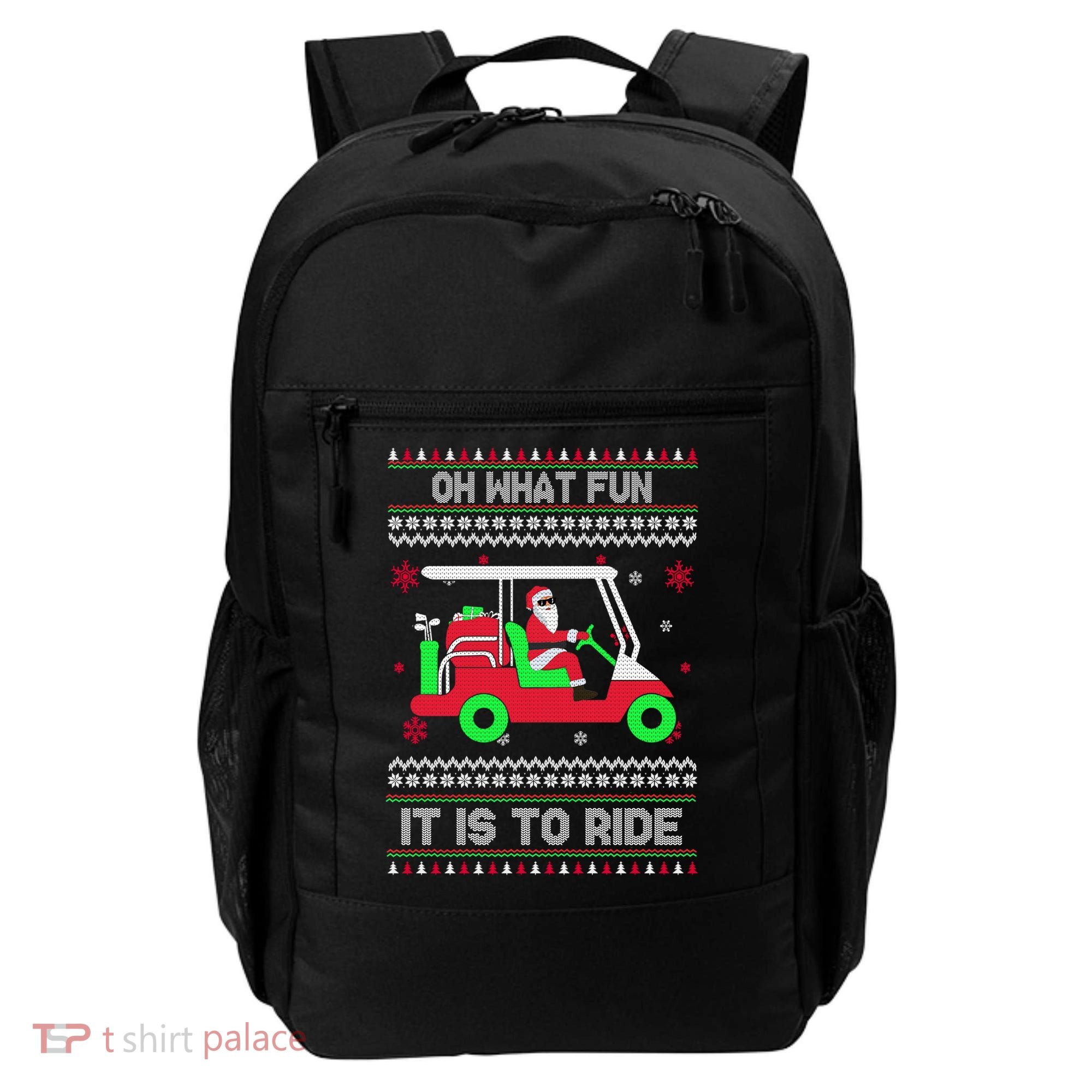Oh What Fun It Is To Ride Golf Christmas Backpack