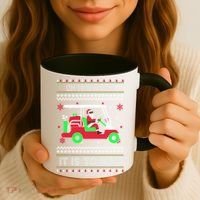 Oh What Fun It Is To Ride Golf Christmas Coffee Mug thumb 3