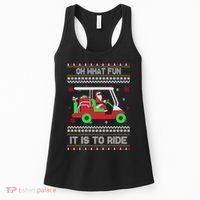 Oh What Fun It Is To Ride Golf Christmas Women's Tank Top thumb 0