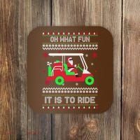 Oh What Fun It Is To Ride Golf Christmas Coaster thumb 0