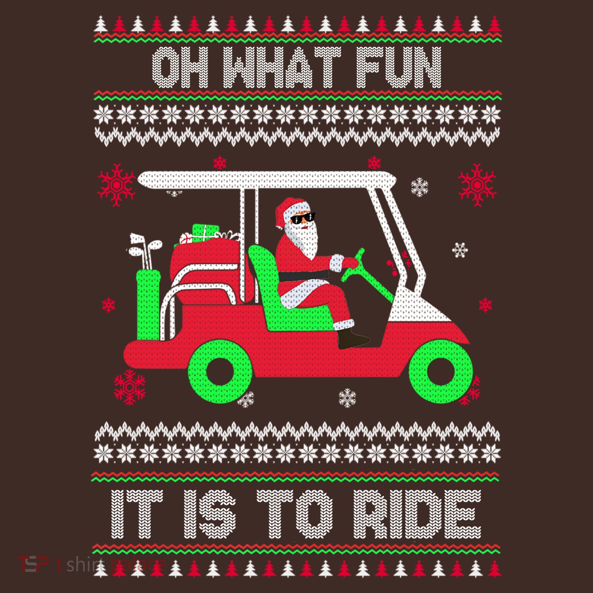 Oh What Fun It Is To Ride Golf Christmas Baby Bodysuit