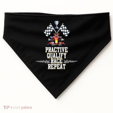 Open Wheel Formula Racing Car Practice Qualify Race Repeat USA-Made Doggie Bandana