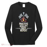 Open Wheel Formula Racing Car Practice Qualify Race Repeat Long Sleeve Shirt thumb 0