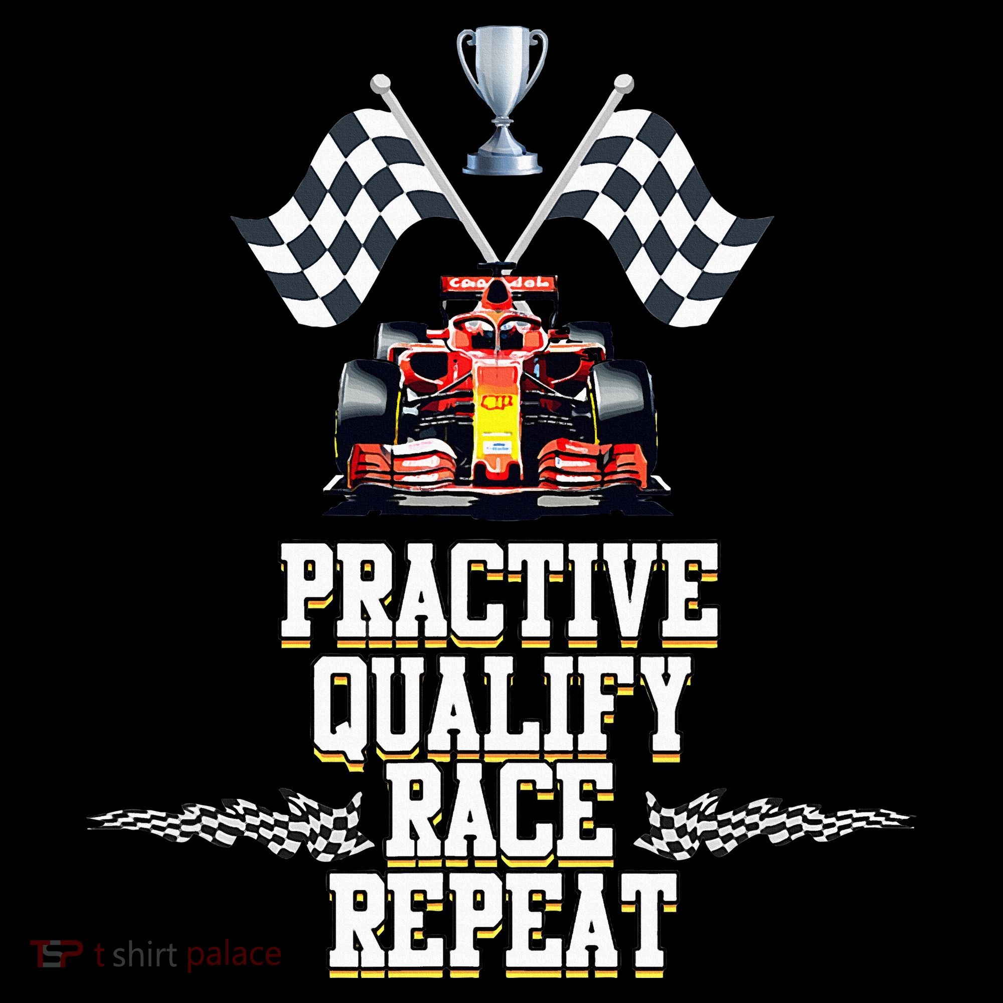 Open Wheel Formula Racing Car Practice Qualify Race Repeat Baby Bodysuit