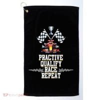 Open Wheel Formula Racing Car Practice Qualify Race Repeat Golf Towel thumb 0