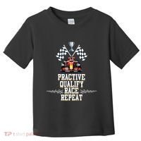 Open Wheel Formula Racing Car Practice Qualify Race Repeat Toddler T-Shirt thumb 0