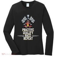 Open Wheel Formula Racing Car Practice Qualify Race Repeat Women's Long Sleeve Shirt thumb 0
